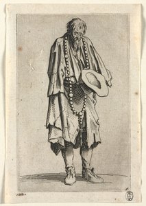 Die Bettler: Bettler mit Rosenkranz von Jacques Callot