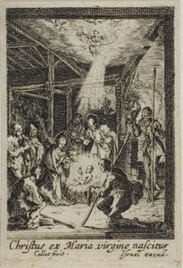 Die Geburt Jesu, aus Das Leben der Jungfrau von Jacques Callot