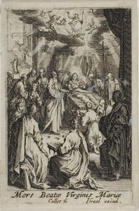 Der Tod der Jungfrau Maria, aus Das Leben der Jungfrau von Jacques Callot