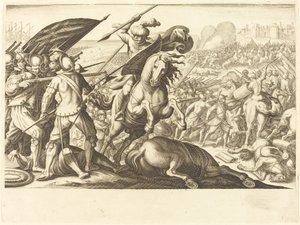 Die Niederlage der türkischen Kavallerie, ca. 1614 von Jacques Callot