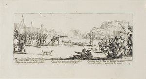 Das Erschießungskommando, Platte zwölf aus Die Elendigkeiten des Krieges von Jacques Callot