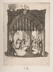 Die Geißelung, Nr. 6 von 11 aus La Petite Passion von Jacques Callot
