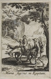 Die Flucht nach Ägypten, aus Das Leben der Jungfrau von Jacques Callot