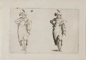 Der Herr von vorne gesehen, mit der rechten Hand auf der Hüfte, aus Die Caprices