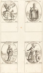 Der Schutzengel, St. Simplici, St. Kunigunde, St. Luci von Jacques Callot