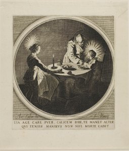 Die Heilige Familie am Tisch von Jacques Callot