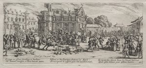Die großen Leiden des Krieges: Verwüstung eines Klosters von Jacques Callot