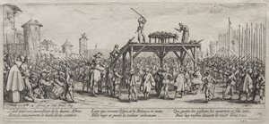 Die großen Elendnisse des Krieges: Hinrichtung auf dem Rad, 1633