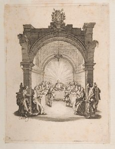 Das letzte Abendmahl, Nr. 2 von 11 aus La Petite Passion von Jacques Callot