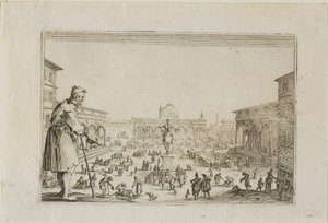 Der Marsch vom Palast der Verkündigung nach Florenz, aus Die Caprices von Jacques Callot
