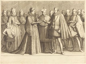 Die Hochzeit von Ferdinando und Christine von Lothringen von Jacques Callot