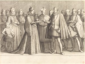 Die Hochzeit von Ferdinando und Christine von Lothringen von Jacques Callot