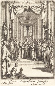 Die Hochzeit der Jungfrau, um oder nach 1630 von Jacques Callot
