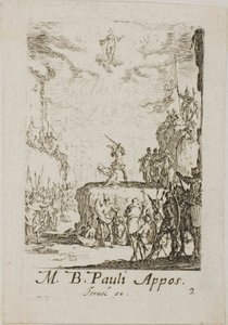 Das Martyrium des Heiligen Paulus, Platte zwei aus Die Martyrien der Apostel von Jacques Callot