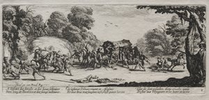 Die Leiden des Krieges: Straßenraub, 1633 von Jacques Callot