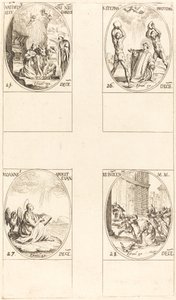 Die Geburt Christi, St. Stephan, St. Johannes, Heilige Unschuldige von Jacques Callot