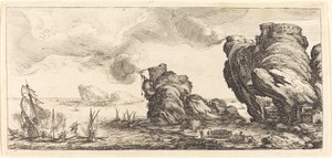 Die Seeschlacht, wahrscheinlich ca. 1630 von Jacques Callot