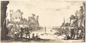 Das Pfeilwunder (Heiliger Sebastian) von Jacques Callot