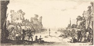 Das Pfeilwunder (Heiliger Sebastian) von Jacques Callot