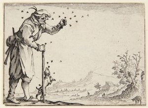 Der Bauer von Bienen angegriffen von Jacques Callot