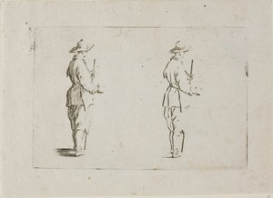 Der Bauer mit einem Kelch, aus Die Capricen von Jacques Callot