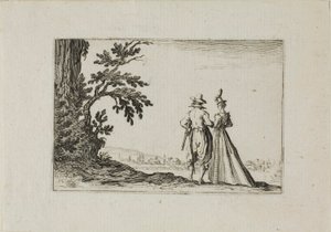 Die Promenade, aus Die Capricen von Jacques Callot