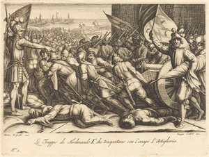 Die Wiedereinschiffung der Truppen, ca. 1614 von Jacques Callot
