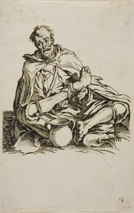 Der Kränkliche, Platte dreizehn aus Die Bettler von Jacques Callot