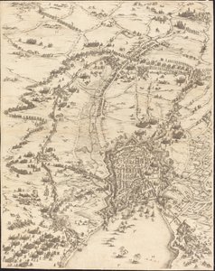 Die Belagerung von La Rochelle [Platte 6 von 16; Set umfasst 1952.8.97-112] von Jacques Callot