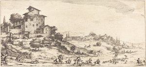 Die Hirschjagd, wahrscheinlich ca. 1630 von Jacques Callot