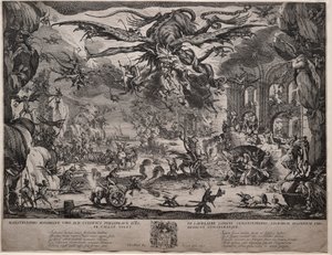 Die Versuchung des Heiligen Antonius zweite Version, 1635 von Jacques Callot