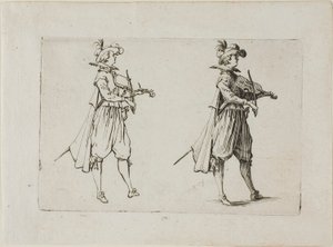 Der Geigenspieler, aus Die Caprices von Jacques Callot