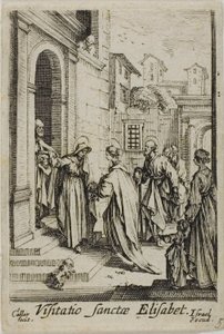 Der Besuch der Heiligen Elisabeth, aus Das Leben der Jungfrau von Jacques Callot