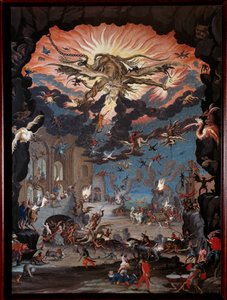 Die Versuchung des Heiligen Antonius des Großen (oder Heiliger Antonius der Einsiedler oder Heiliger Antonius der Abt). Gemälde von Jacques Callot (1592-1635)