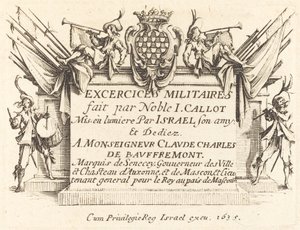 Titelseite für Die Militärübungen, 1634-1635