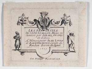Titelseite von Les Fantaisies von Jacques Callot