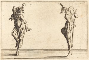 Zwei Pantalons tanzen von Jacques Callot
