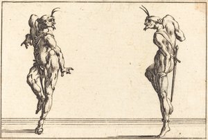 Zwei Pantalons tanzen, ca. 1617