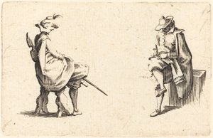 Zwei sitzende Figuren