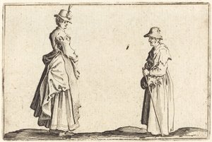 Zwei Frauen im Profil von Jacques Callot