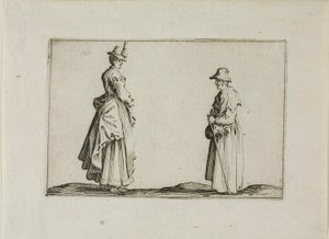 Zwei Frauen im Profil, aus Die Caprices