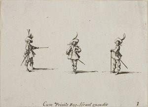 Unbewaffnete Übung, Platte eins aus Die Militärübungen von Jacques Callot