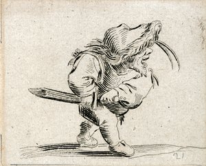 Verschiedene Gobbi-Figuren (Gravur) von Jacques Callot