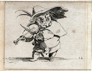 Verschiedene Gobbi-Figuren (Gravur) von Jacques Callot