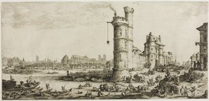 Ansicht der Pont Neuf von Jacques Callot