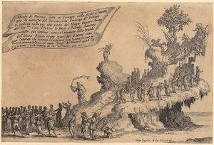 Wagen des Montparnass, Blatt 2 der Folge "Krieg der Schönheit" von Jacques Callot