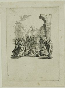 Fußwaschung, aus Die Kleine Passion von Jacques Callot