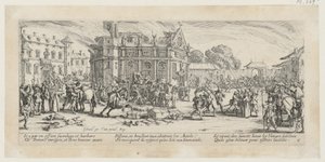 Zerstörung eines Klosters, Blatt 6 der Folge "Grauen des Krieges" von Jacques Callot