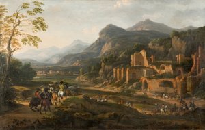 Landschaft mit Reitern von Jacques Courtois