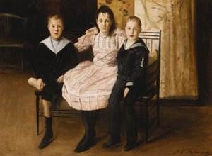 Henry Bernstein und seine Geschwister, 1892 von Jacques Emile Blanche